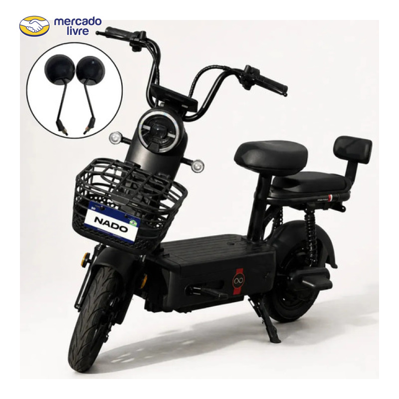 Bicicleta Elétrica Scooter NADO C2 1000W com Autonomia de 60km e Bateria Removível