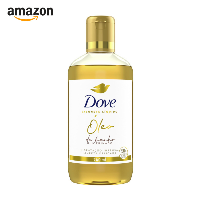 Dove Óleo de Banho Hidratação Intensa e Limpeza Delicada, Glicerinado com 96% Ingredientes de Origem Natural 240 ml