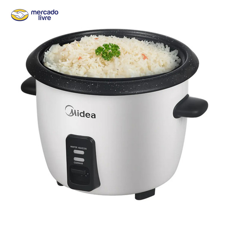 Panela De Arroz Elétrica Midea 7 Xícaras Cozimento Á Vapor Com Tampa De Vidro