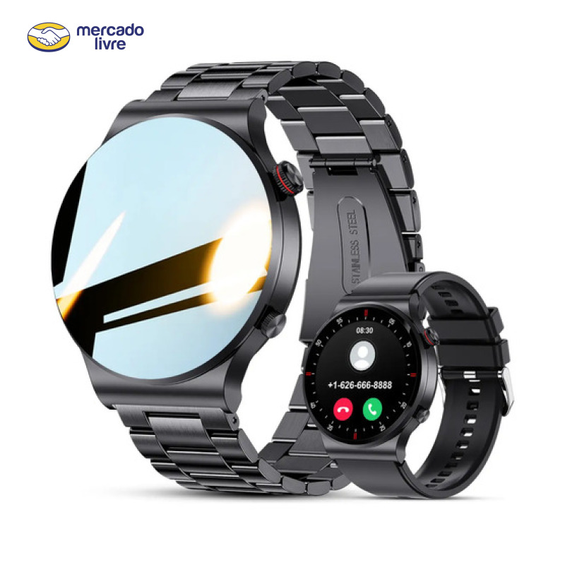 Smartwatch FoxBox Sport com Tela HD de 1.39" para Chamadas Bluetooth e Saúde