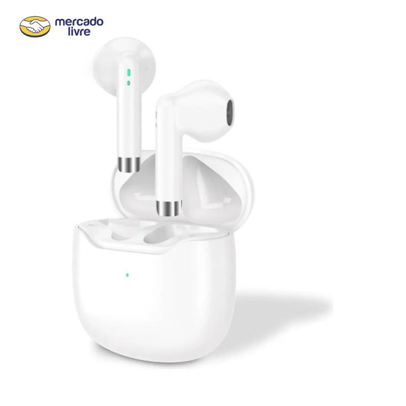 Fone de Ouvido Bluetooth 5.4 TWS 28h Bateria Som Imersivo Conexão Rápida Compatível iPhone/Android Samsung Xiaomi Branco