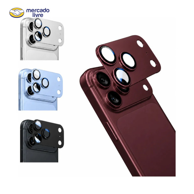 Película Protetor Câmera iPhone 18 Pro / 18 Pro Max Lente 4k Azul-aço iPhone 18pro