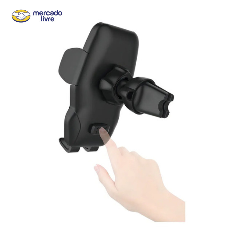 Suporte Veicular Universal para Celular com Haste de Ventosa e Clip para Ar Condicionado, Tank Dinamic Preto Gshield