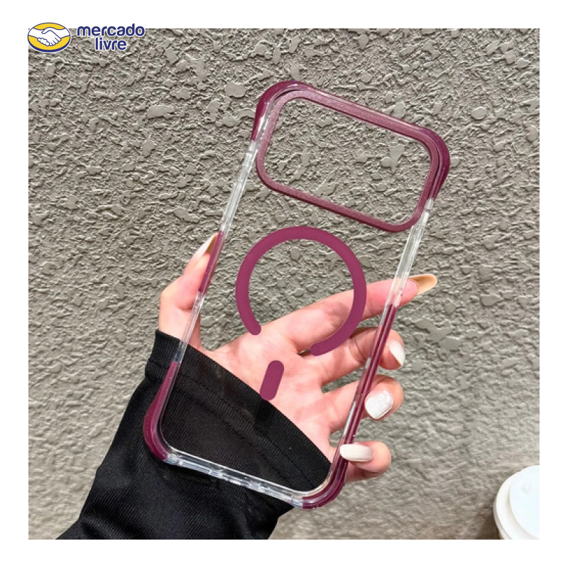 Capa Protetora Antichoque Para iPhone 18 Promax 17 Pro Max Claret 17promax/18promax