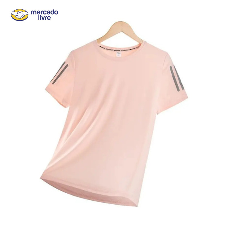 Camiseta Básica  Exercícios De Verão Feminina Seda Gelada
