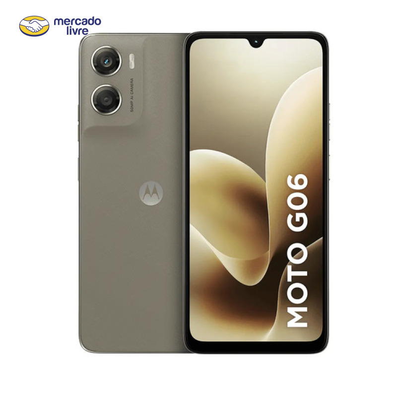 Smartphone Motorola Moto G06 - 256gb 4gb Ram + 8gb Ram Boost, e Camera 50mp Com Ai Bateria De 5200 Mah Tela 6.9 - Bege