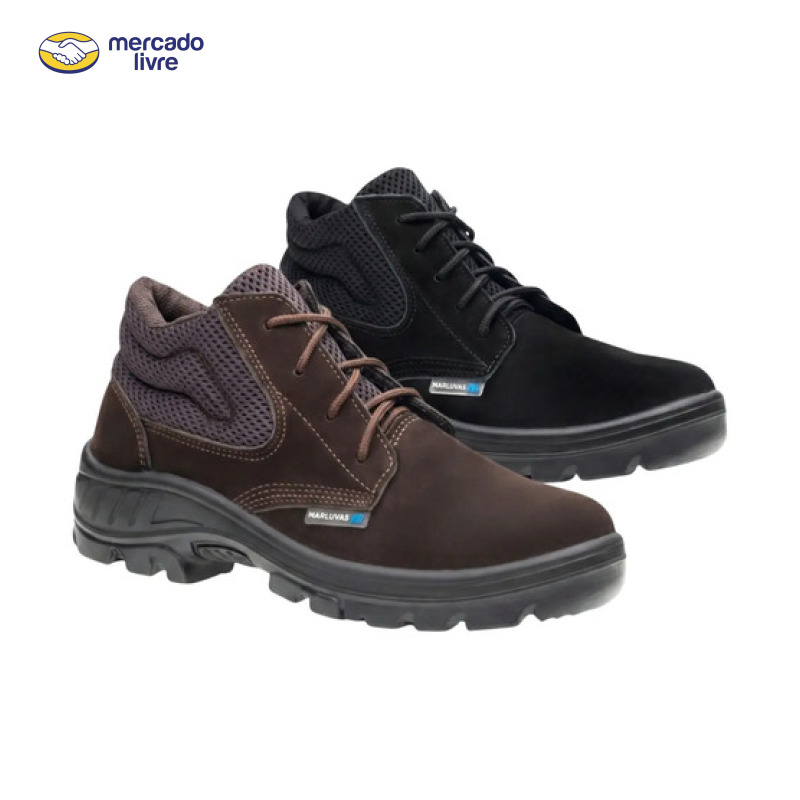 Bota Botina De Seguranca Marluvas Coturno Nobuck Bico Epi Ca