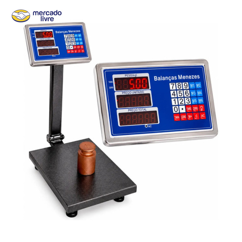 Balança De Plataforma Digital 200 Kg 40x30 1 Garantia 127/220v Cinza