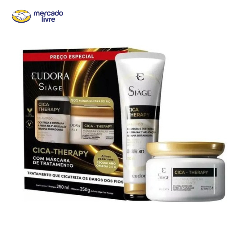 Kit Eudora Siage Cica-Therapy Shampoo 250ml + Máscara 250g