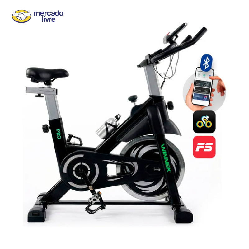 Bicicleta Spinning Winnek Enduro Com Roda de Inércia de 20kg e Bluetooth
