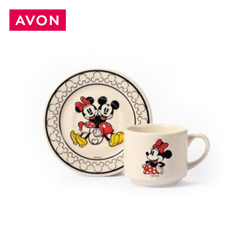 Jogo de 4 Xícaras e 4 Pires Disney