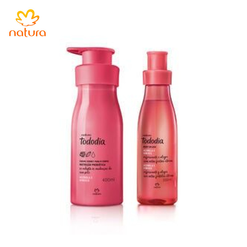 Kit Body Splash e Creme Sorbet Nutritivo Tododia Acerola e Hibisco