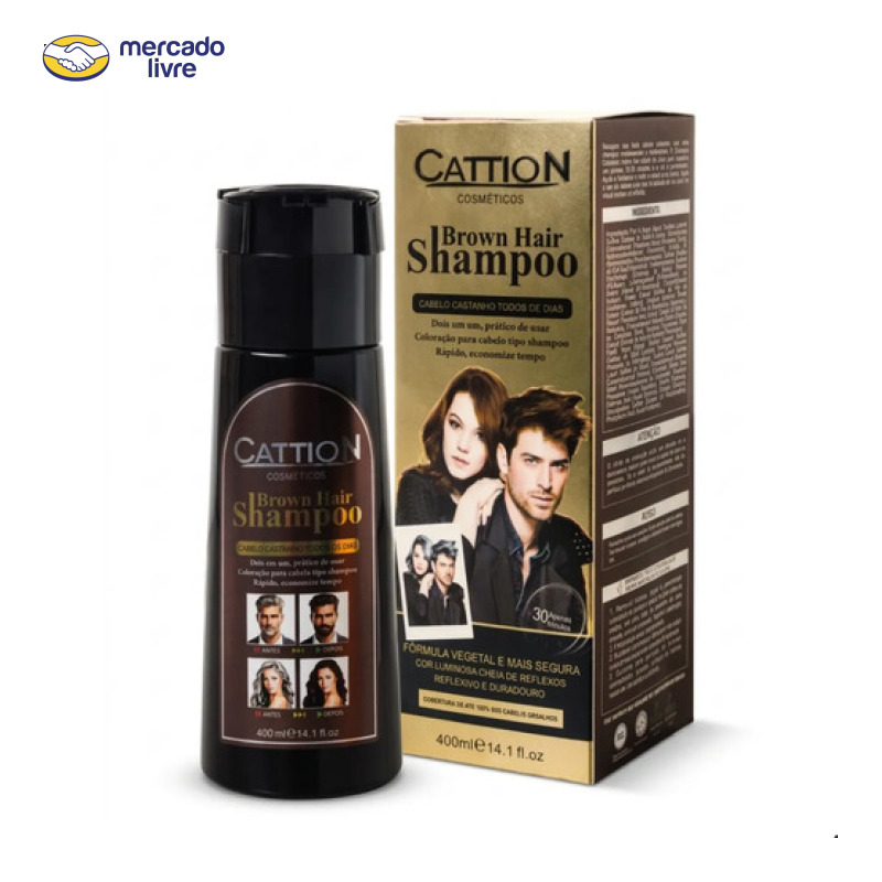 Shampoo Tonalizante Cattion 2 Em 1 Castanho 400ml Premium