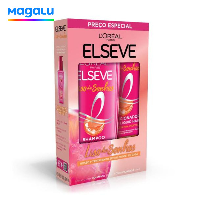 Kit Elseve Shampoo 375ml + Condicionador 170ml Liso dos Sonhos - LOreal