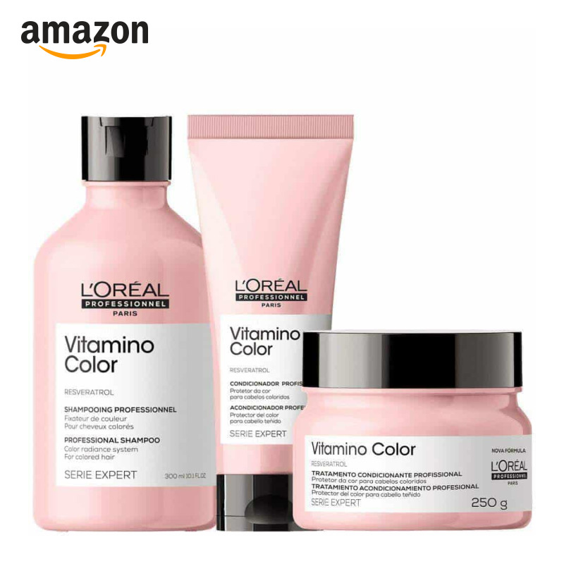 Kit Loreal Vitamino Color Resv Sh300ml+cond200ml+masc250gr