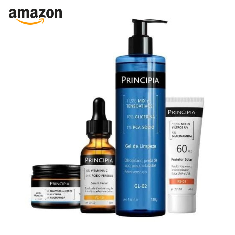 Anúncio patrocinado – Principia Kit Essencial Limpeza, Hidratação, Tratamento e Proteção Solar GL-02, CH-01, VC-10, PS-01 ...