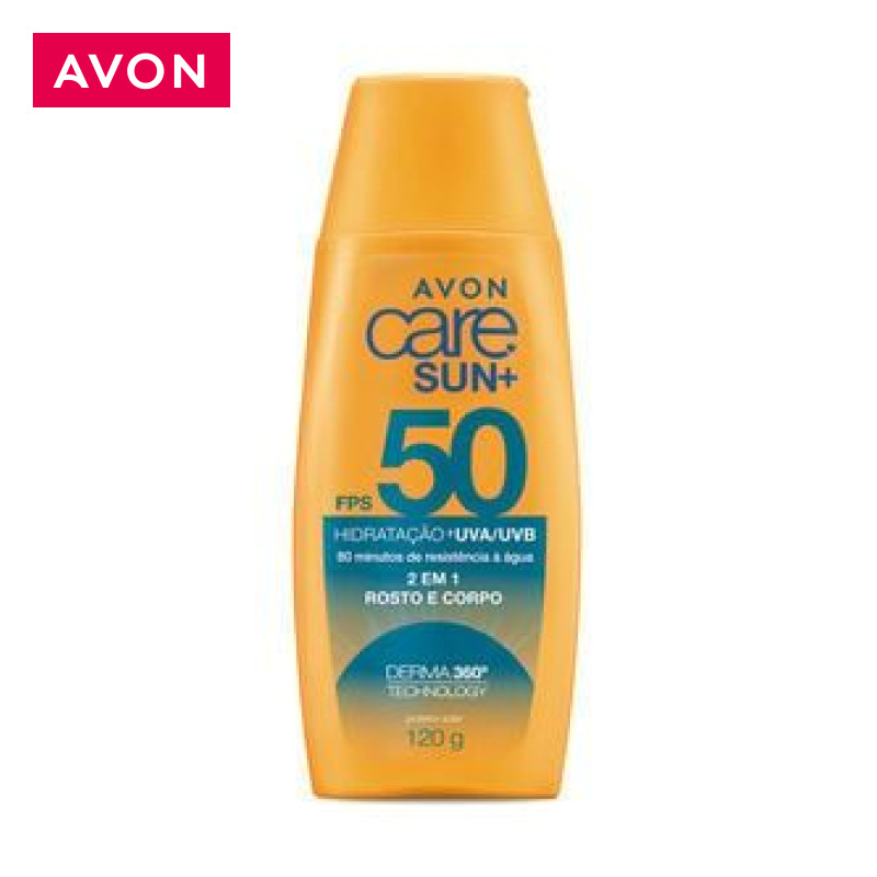 Protetor Solar Rosto e Corpo FPS 50 Avon Care Sun+ 120g