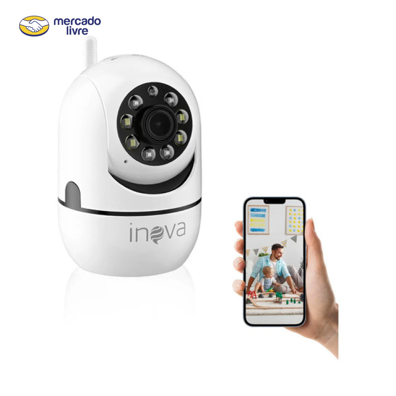 Câmera de Segurança Inova Domo Full HD 1080p com Visão Noturna e Áudio Bidirecional