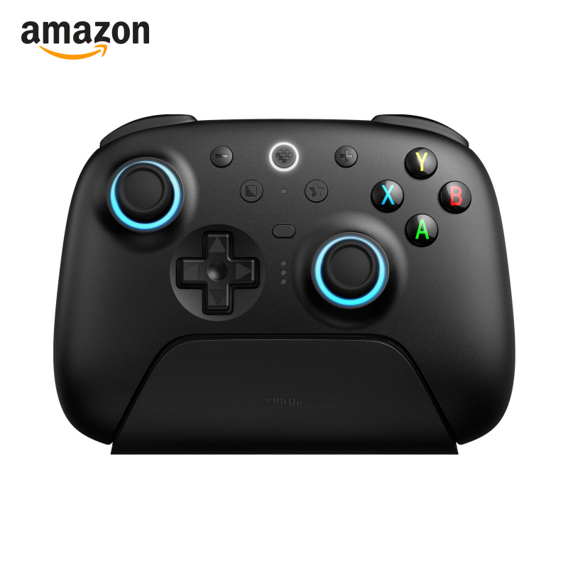 Controle sem fio 8BitDo Ultimate 2 para Windows e Android - joysticks TMR, Bluetooth e 2.4GHz, Preto