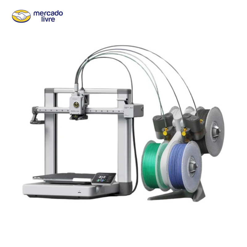 Impressora 3d Bambu Lab A1 Combo - A1c Prateado 127 Prateado