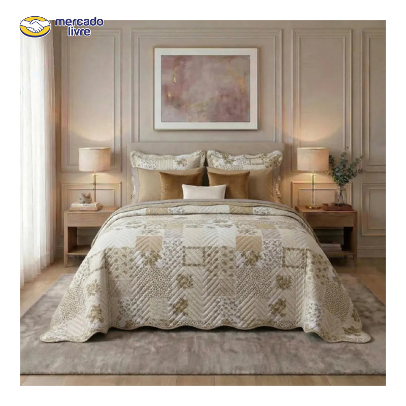 Cobre Leito Casal Microfibra Verona 150 Fios com 2 Porta-Travesseiros