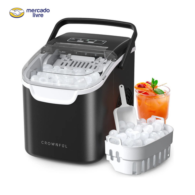 Maquina De Gelo Portátil E Compacto 15kggelo Rápid 127/220v 127v Preto