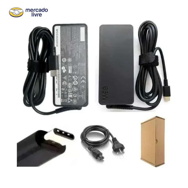 Fonte Carregador Para Notebook Lenovo Thinkpad E14 Gen 2 65w