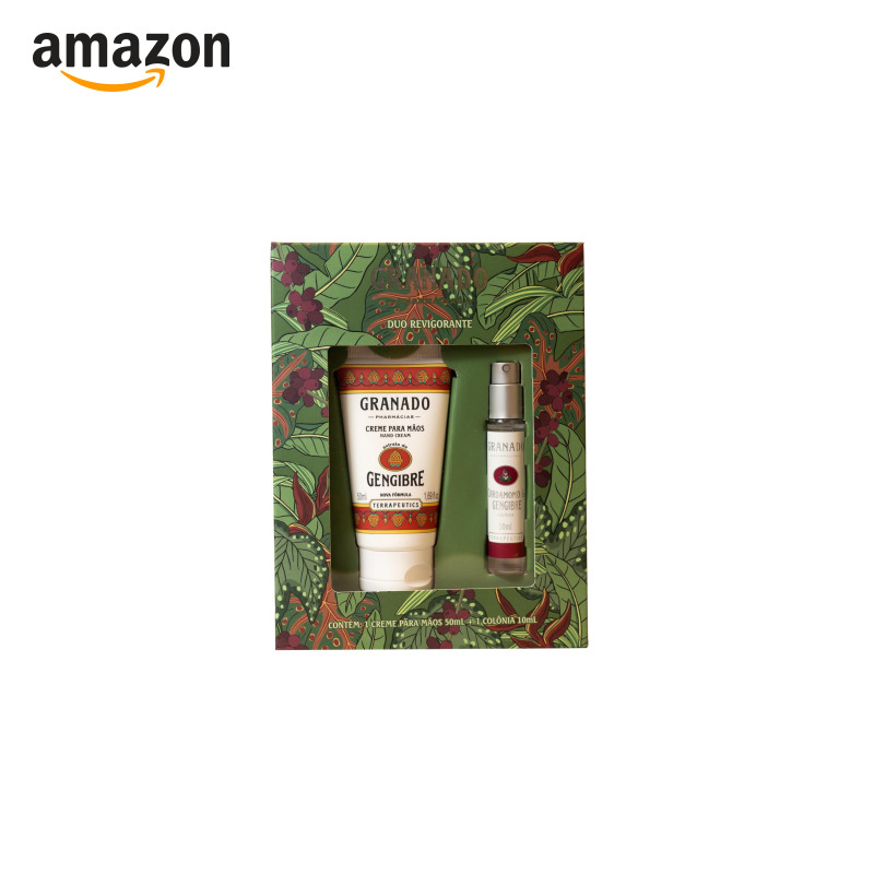 Granado Kit, Terrapeutics, Creme de mãos 50g e Colônia 10ml, Cardamomo & Gengibre