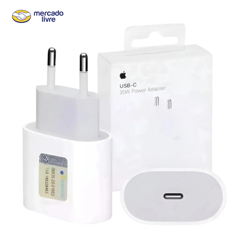Carregador Apple iPhone Usb-c Power Adapter 20w Branco