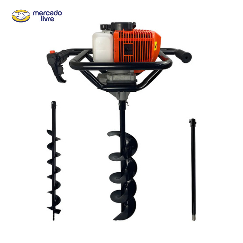 Perfurador De Solo A Gasolina Broca 80x10 80x15 Carbon Fak