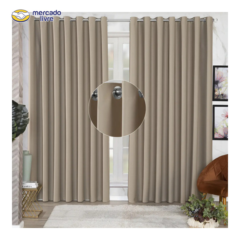 Cortina Blackout Tecido Grosso 2,80x2,30 Porta Sala Quarto