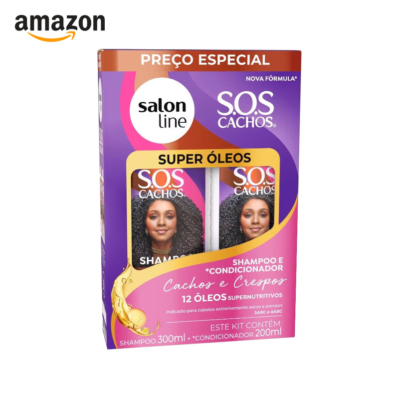 Salon Line SOS Cachos Kit Super Óleos Shampoo 300ml + Condicionador 200ml