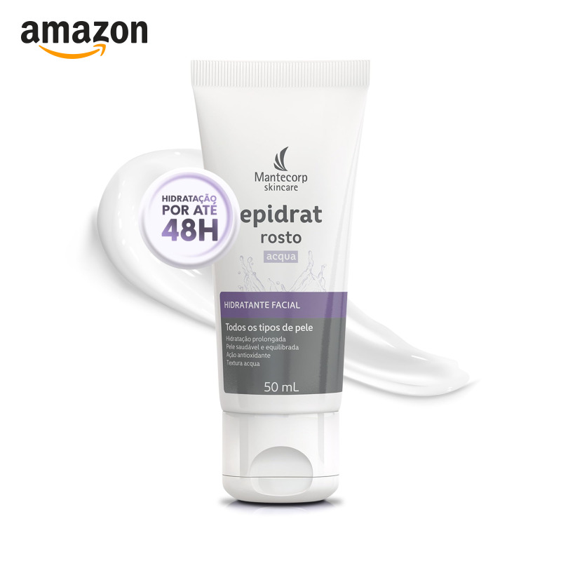 Hidratante Facial Epidrat Acqua - 50ml - Textura Leve e Rápida Absorção - Mantecorp