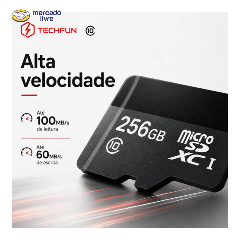 Cartão De Memória 256gb Micro Sd Classe 10 Alta Velocidade