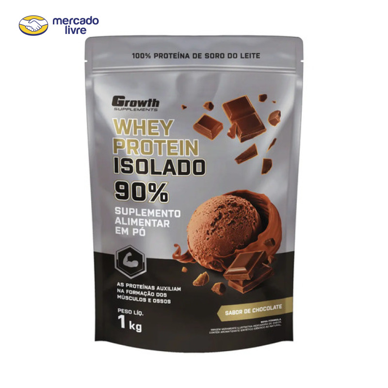 Whey Protein Isolado 1kg Growth Supplements - Chocolate