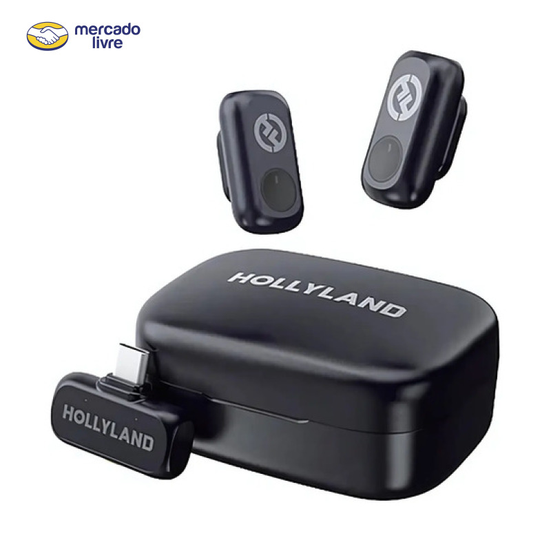 Microfone Hollyland Lark A1 Duo Usb-c cor Preto