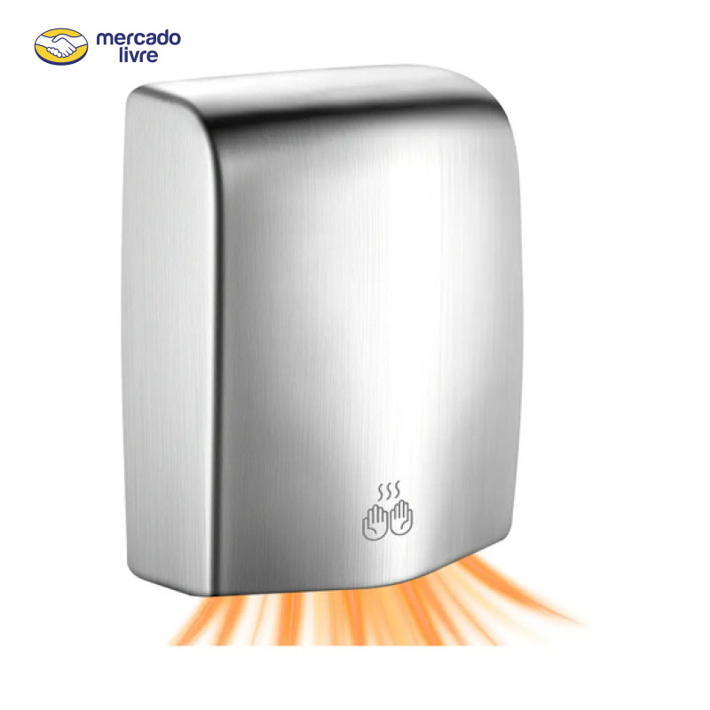 Secador De Mãos Automatico Aço Inox Para Banheiro 1000w