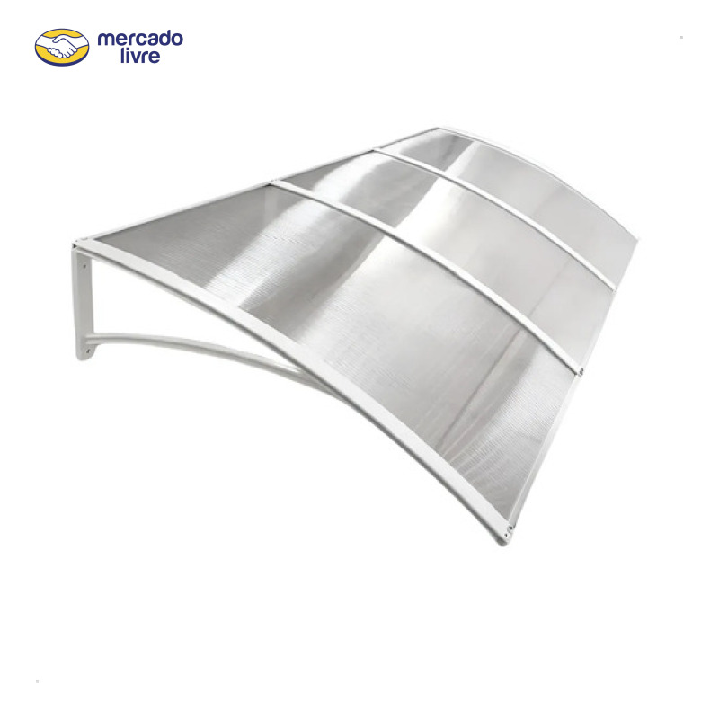 Toldo Policarbonato Modular 200x70 Cm Cobertura Porta Janela