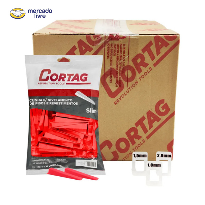1000 Espaçadores / Nivelador Slim + 200 Cunhas Slim Cortag