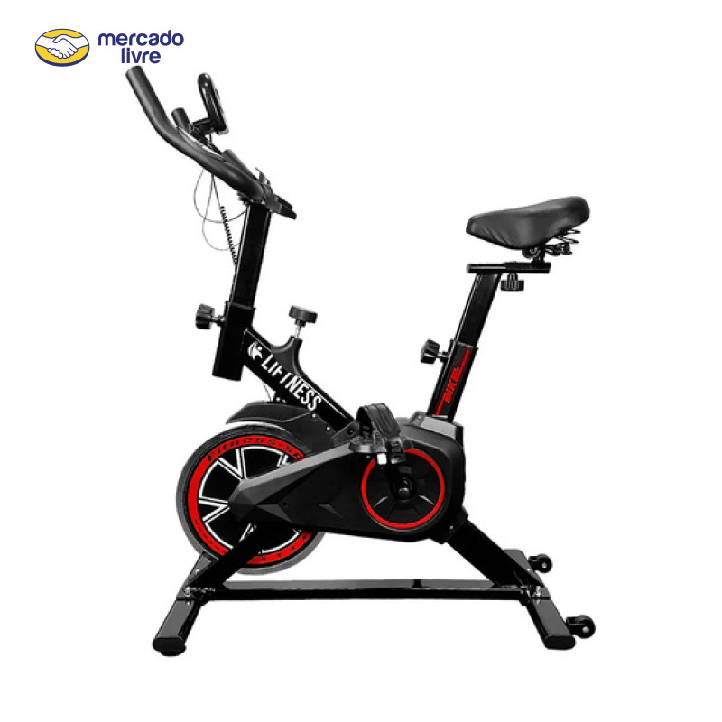 Bicicleta Ergométrica Profissional Spinning X11 Em Aço Carbono Suporta Até 120kg - Liftness Preto