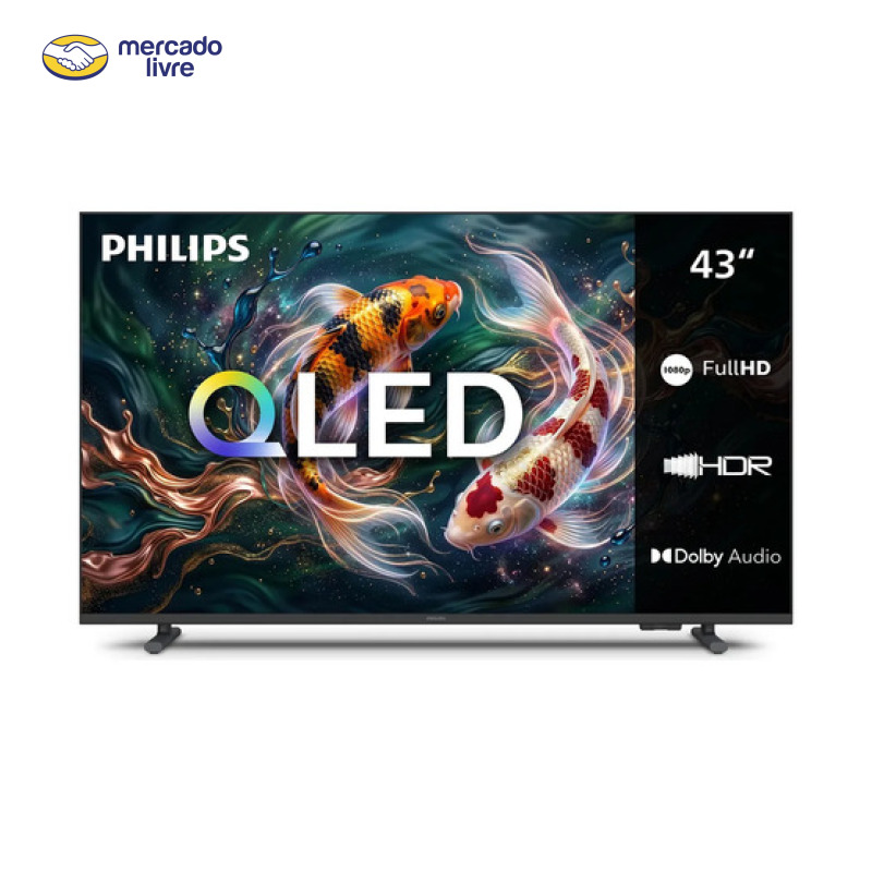 Smart TV Philips 43 polegadas QLED Full HD Wi-Fi HDR10 Dolby Áudio 43PGQ6921/78