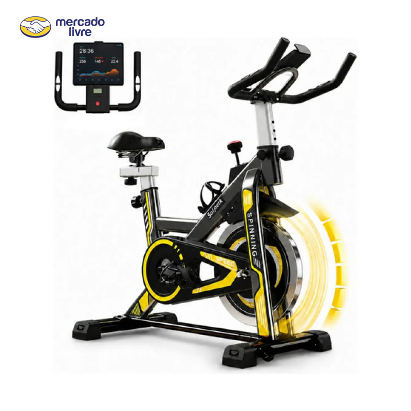 Bicicleta Spinning Romantic Crown Preto Roda Inércia 13kg