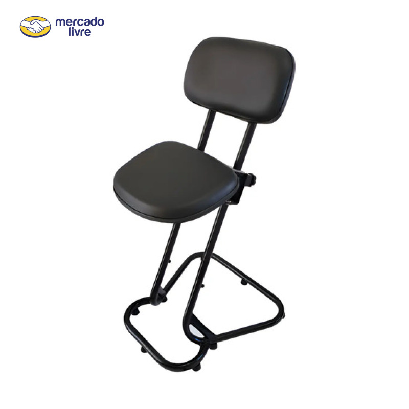 Banco Ergonômico Proderg Suprimentos Prodair 20EF Preto com Encosto Ajustável 910 mm Cor preto