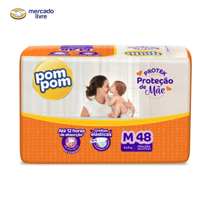 Fraldas Pom Pom Protek M x 48 unidades