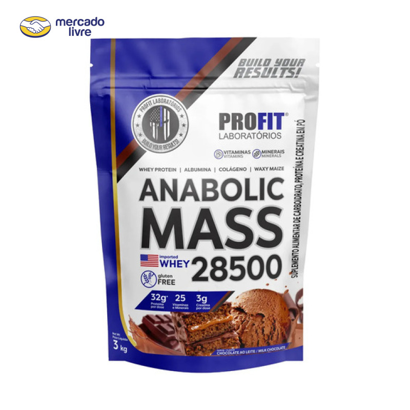 Anabolic Mass 28500 3kg Profit Labs Sabor Chocolate