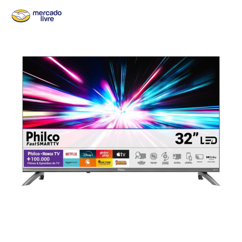 Smart Tv 32 Philco Roku Tv Dolby Áudio Hdr10 P32crb