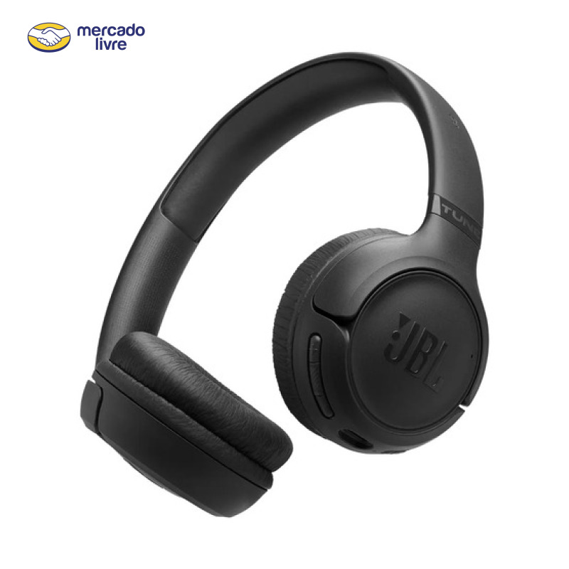 Fone de Ouvido JBL Tune 530BT Bluetooth Sem Fio Preto Headphone com Microfone Wireless Estéreo Graves Potentes Confortável