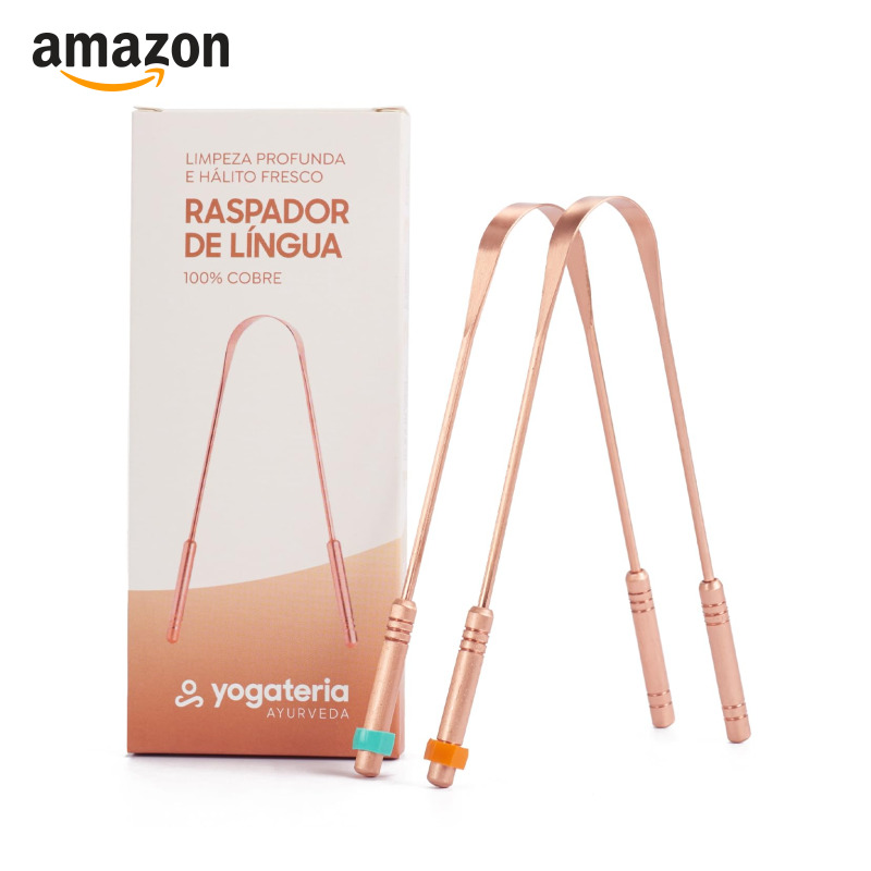 Anúncio patrocinado – YOGATERIA Kit limpador Raspador de língua Cobre Ayurvédico 100% Puro | Elimina o Mau Hálito Toxinas ...
